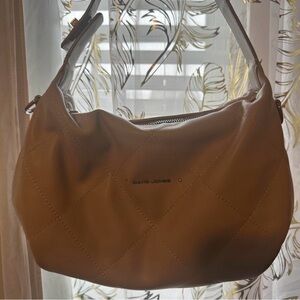 David Jones Cream Quilted Shoulder Bag